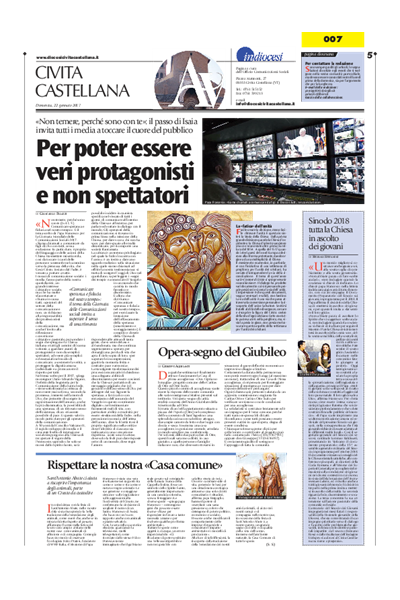 Avvenire - pagina diocesana del 22/01/2017